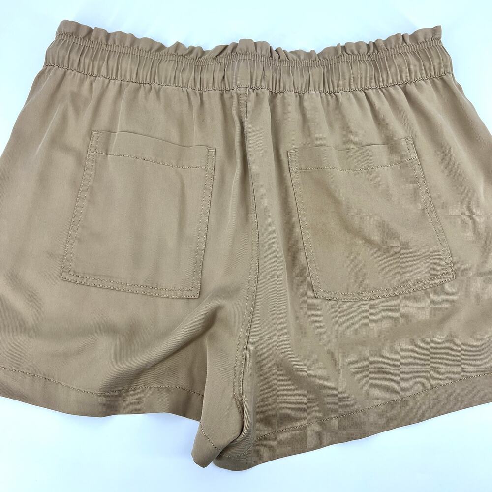 Loft Womens Emory Shorts Lyocell Fabric Tan Drawstring Waist Size XL - Picture 3 of 6
